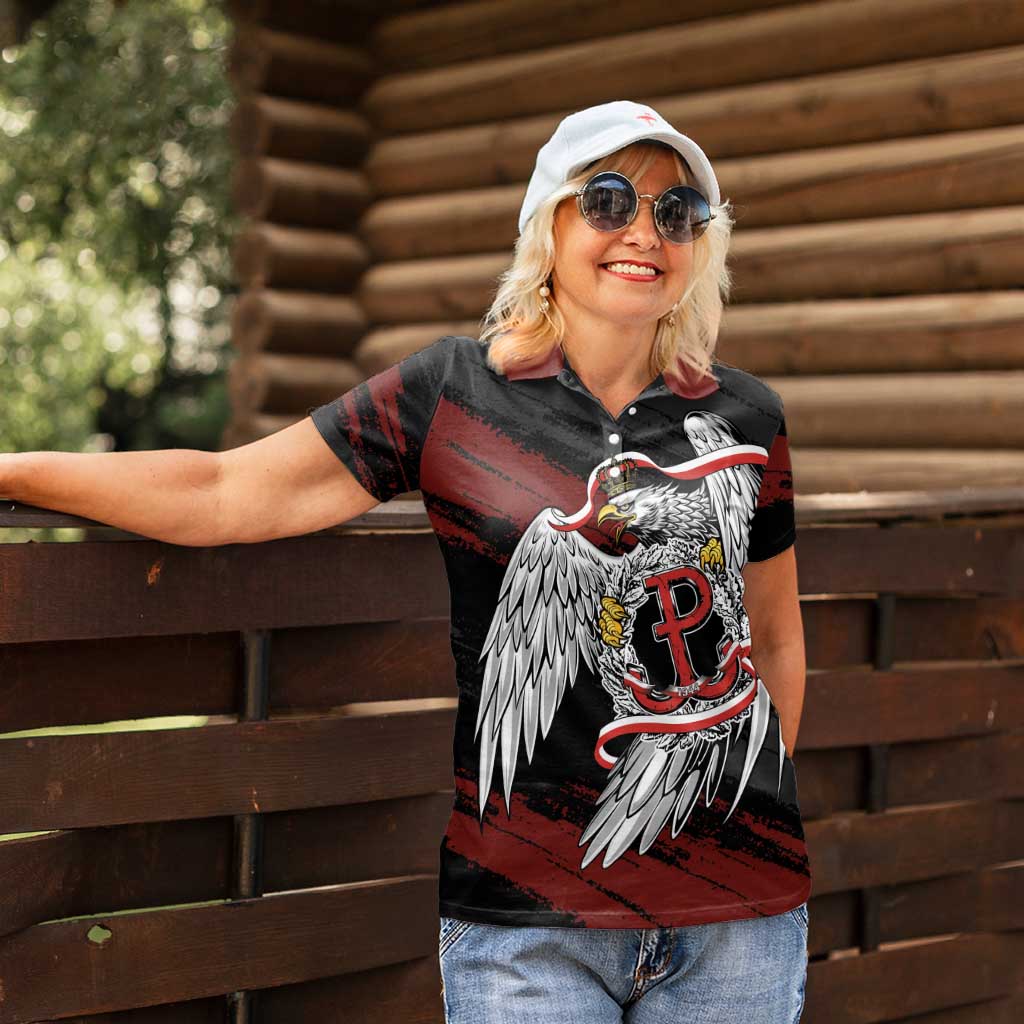Polska Walczaca Crowned Eagle Women Polo Shirt Fighting Poland