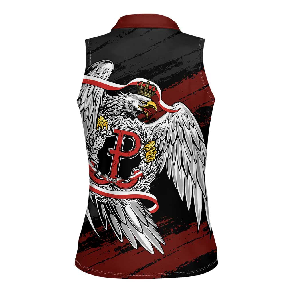 Polska Walczaca Crowned Eagle Women Sleeveless Polo Shirt Fighting Poland