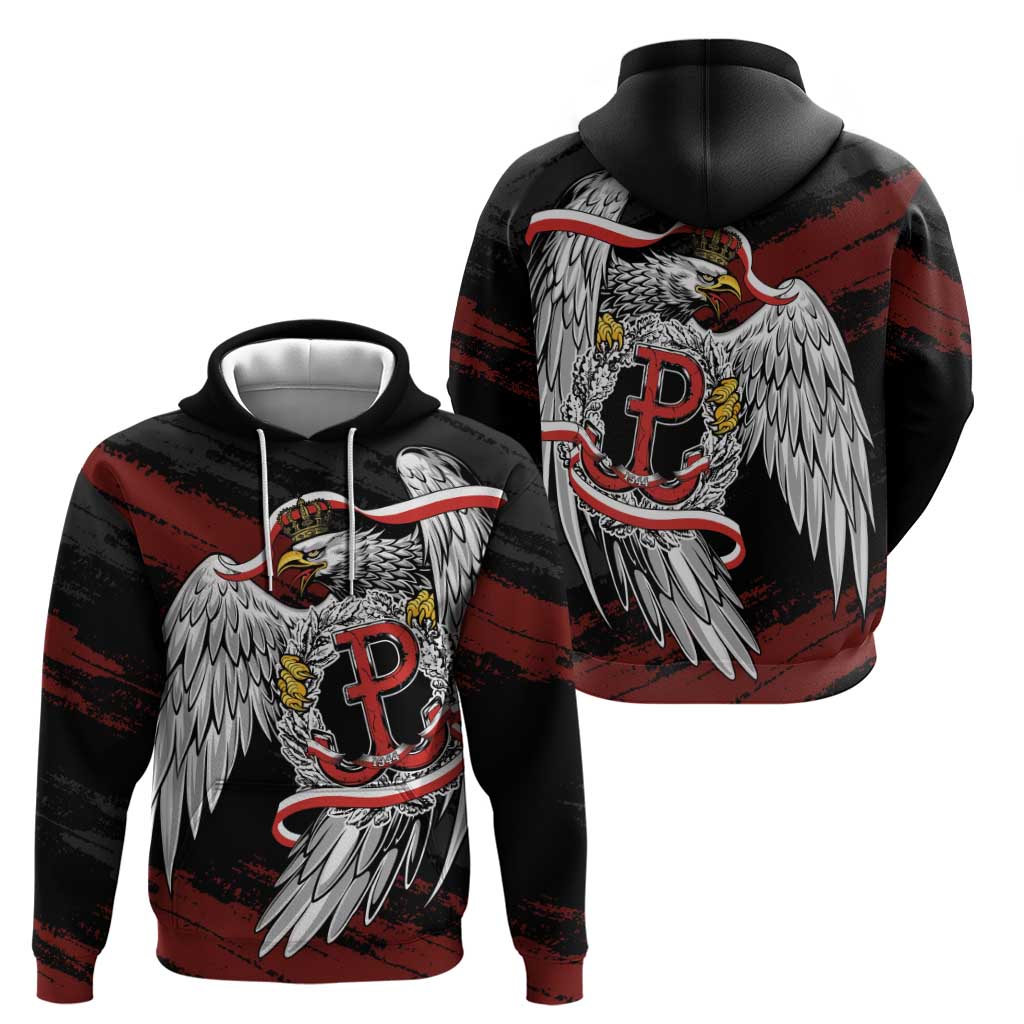 Polska Walczaca Crowned Eagle Zip Hoodie Fighting Poland