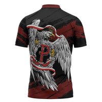 Polska Walczaca Crowned Eagle Zipper Polo Shirt Fighting Poland