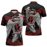 Polska Walczaca Crowned Eagle Zipper Polo Shirt Fighting Poland