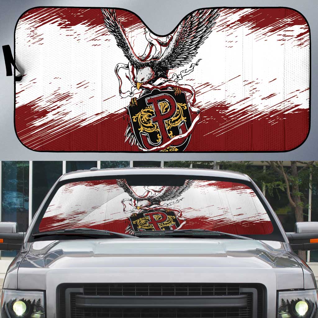 Poland Grunge Eagle Auto Sun Shade Polska Walczaca