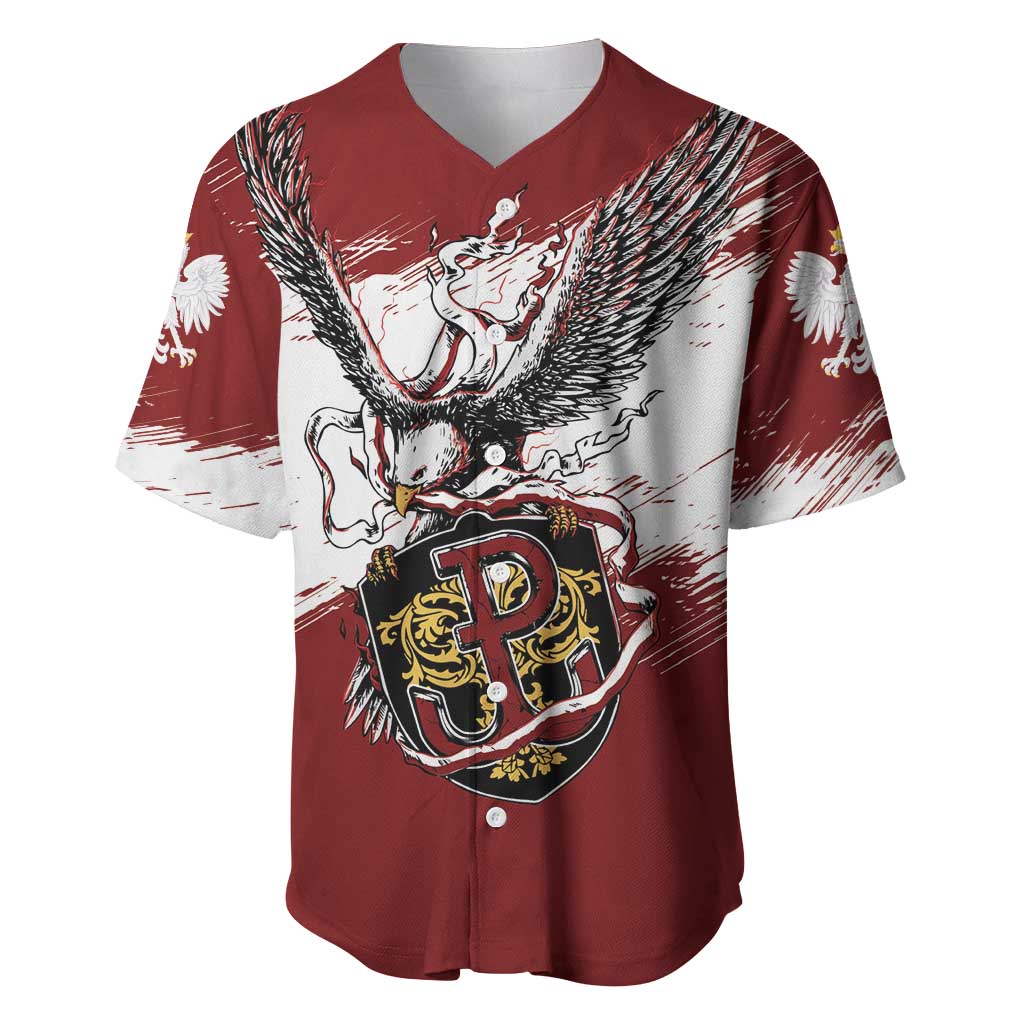 Poland Personalized Grunge Eagle Baseball Jersey Polska Walczaca