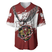 Poland Personalized Grunge Eagle Baseball Jersey Polska Walczaca