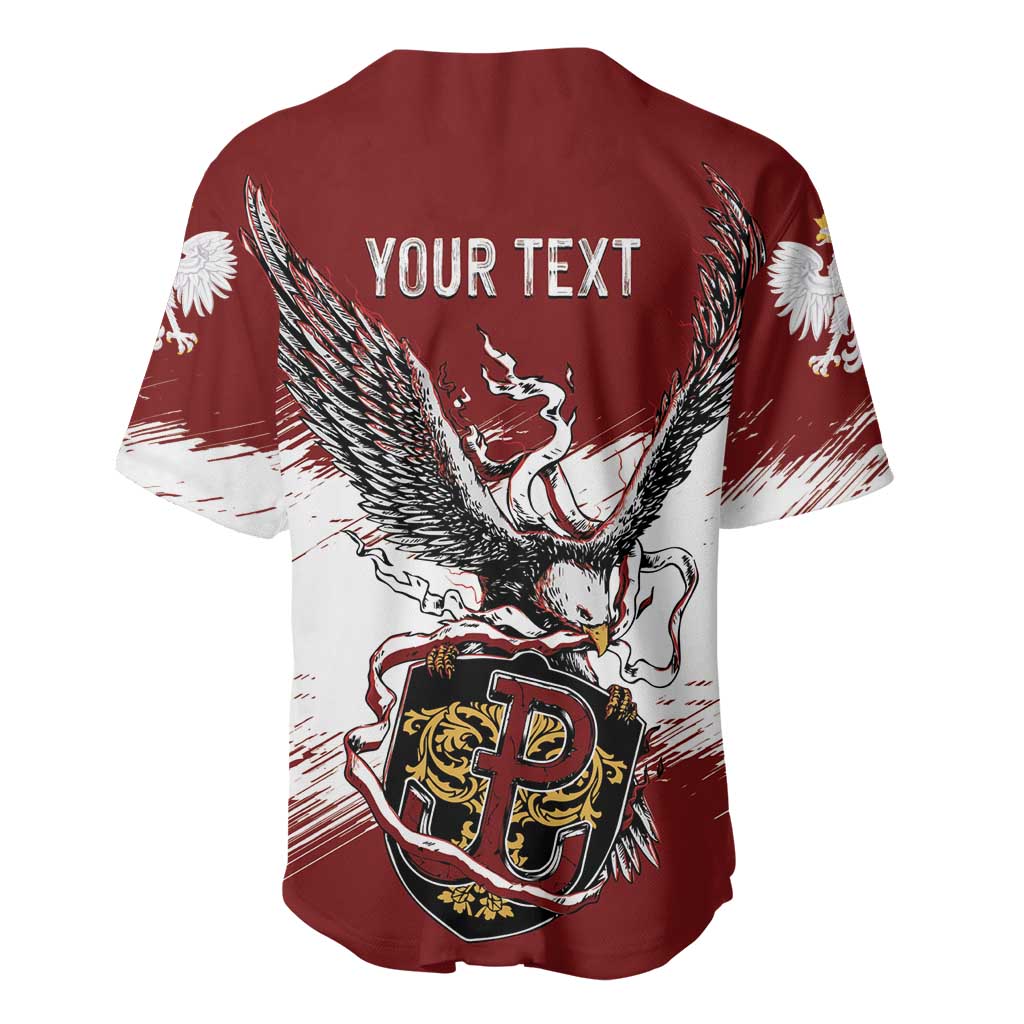 Poland Personalized Grunge Eagle Baseball Jersey Polska Walczaca