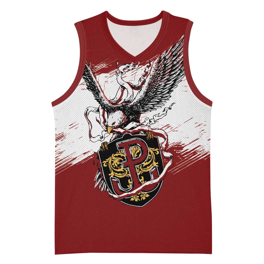 Poland Personalized Grunge Eagle Basketball Jersey Polska Walczaca
