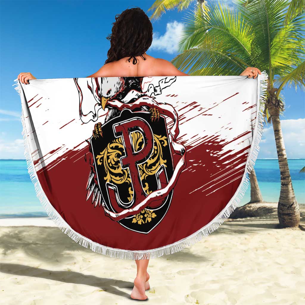 Poland Grunge Eagle Beach Blanket Polska Walczaca
