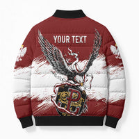Poland Personalized Grunge Eagle Bomber Puffer Jacket Polska Walczaca