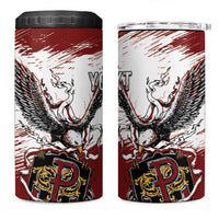 Poland Personalized Grunge Eagle 4 in 1 Can Cooler Tumbler Polska Walczaca