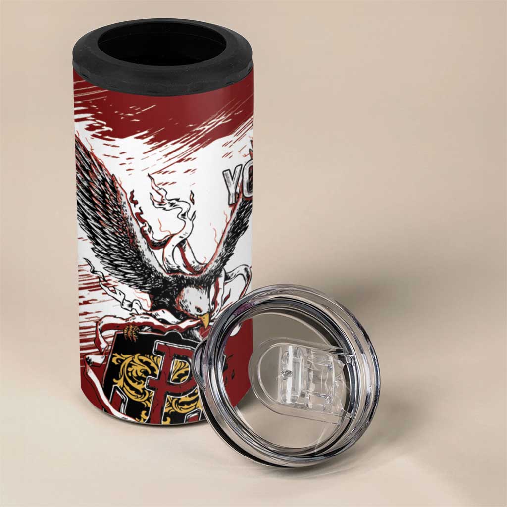 Poland Personalized Grunge Eagle 4 in 1 Can Cooler Tumbler Polska Walczaca