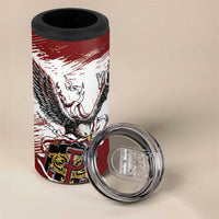 Poland Personalized Grunge Eagle 4 in 1 Can Cooler Tumbler Polska Walczaca