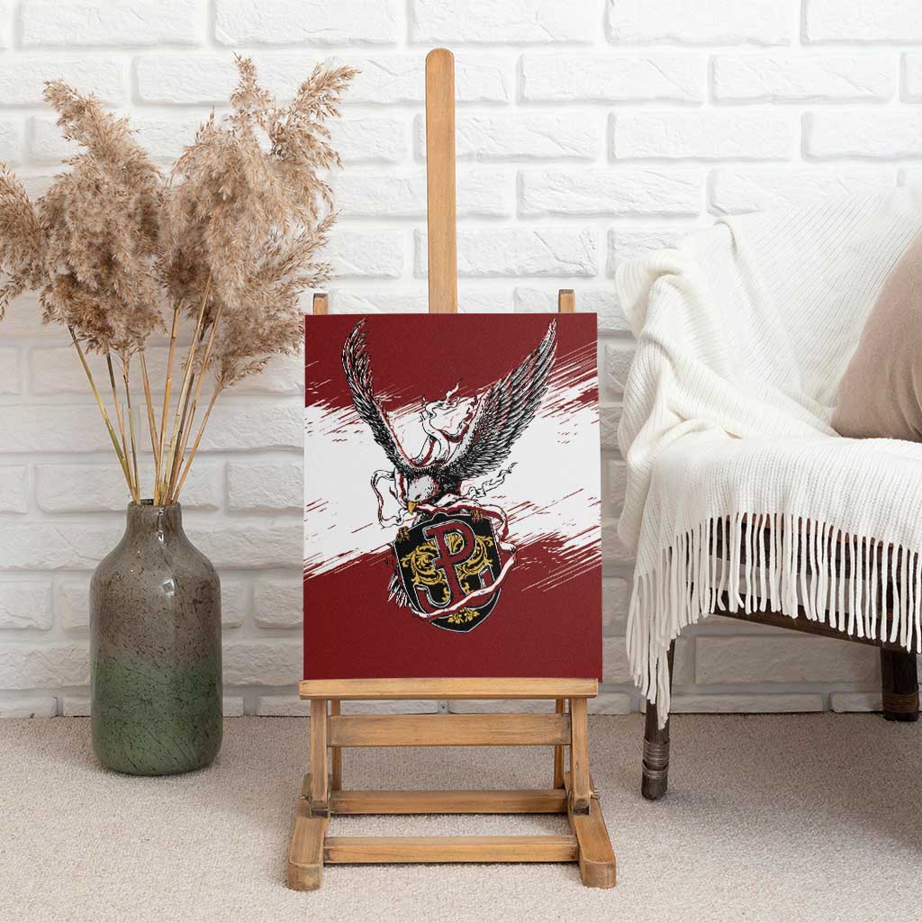 Poland Grunge Eagle Canvas Wall Art Polska Walczaca