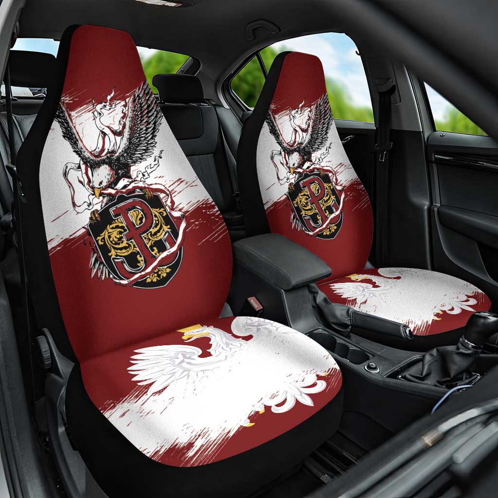 Poland Grunge Eagle Car Seat Cover Polska Walczaca