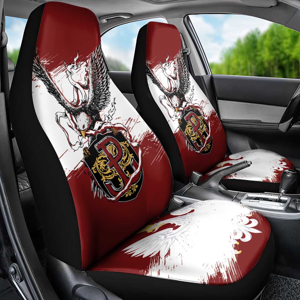 Poland Grunge Eagle Car Seat Cover Polska Walczaca