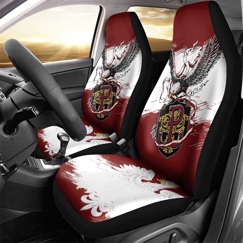 Poland Grunge Eagle Car Seat Cover Polska Walczaca
