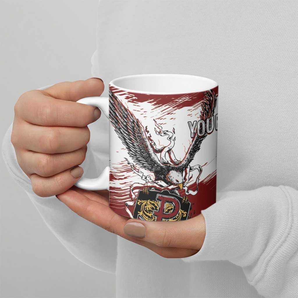 Poland Personalized Grunge Eagle Ceramic Mug Polska Walczaca