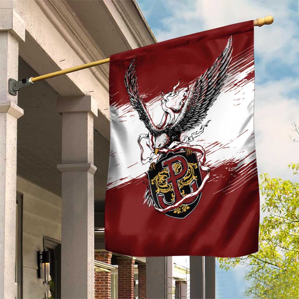 Poland Grunge Eagle Garden Flag Polska Walczaca