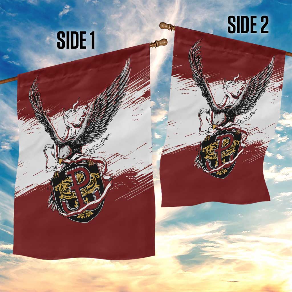 Poland Grunge Eagle Garden Flag Polska Walczaca