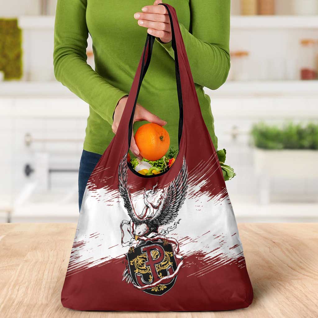 Poland Grunge Eagle Grocery Bag Polska Walczaca