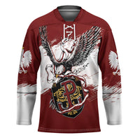 Poland Personalized Grunge Eagle Hockey Jersey Polska Walczaca