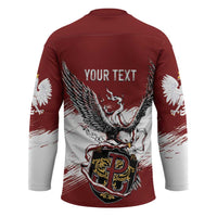 Poland Personalized Grunge Eagle Hockey Jersey Polska Walczaca