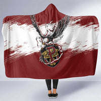 Poland Grunge Eagle Hooded Blanket Polska Walczaca