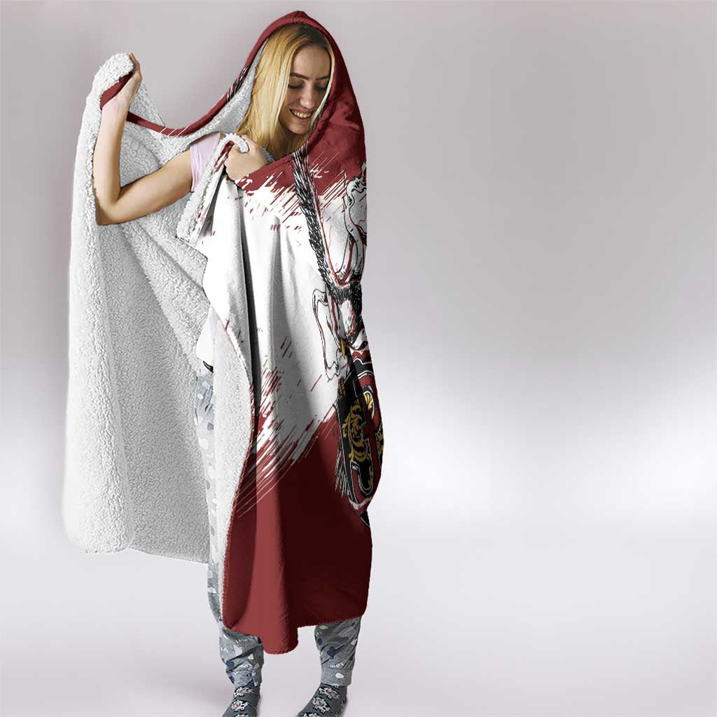Poland Grunge Eagle Hooded Blanket Polska Walczaca