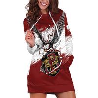 Poland Personalized Grunge Eagle Hoodie Dress Polska Walczaca