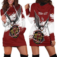 Poland Personalized Grunge Eagle Hoodie Dress Polska Walczaca