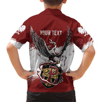 Poland Personalized Grunge Eagle Kid Hawaiian Shirt Polska Walczaca