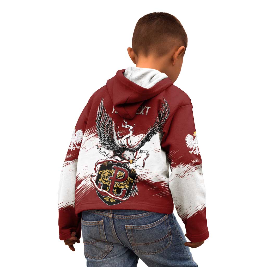 Poland Personalized Grunge Eagle Kid Hoodie Polska Walczaca
