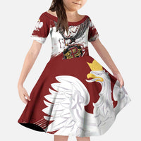 Poland Personalized Grunge Eagle Kid Short Sleeve Dress Polska Walczaca