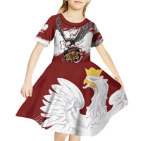 Poland Personalized Grunge Eagle Kid Short Sleeve Dress Polska Walczaca