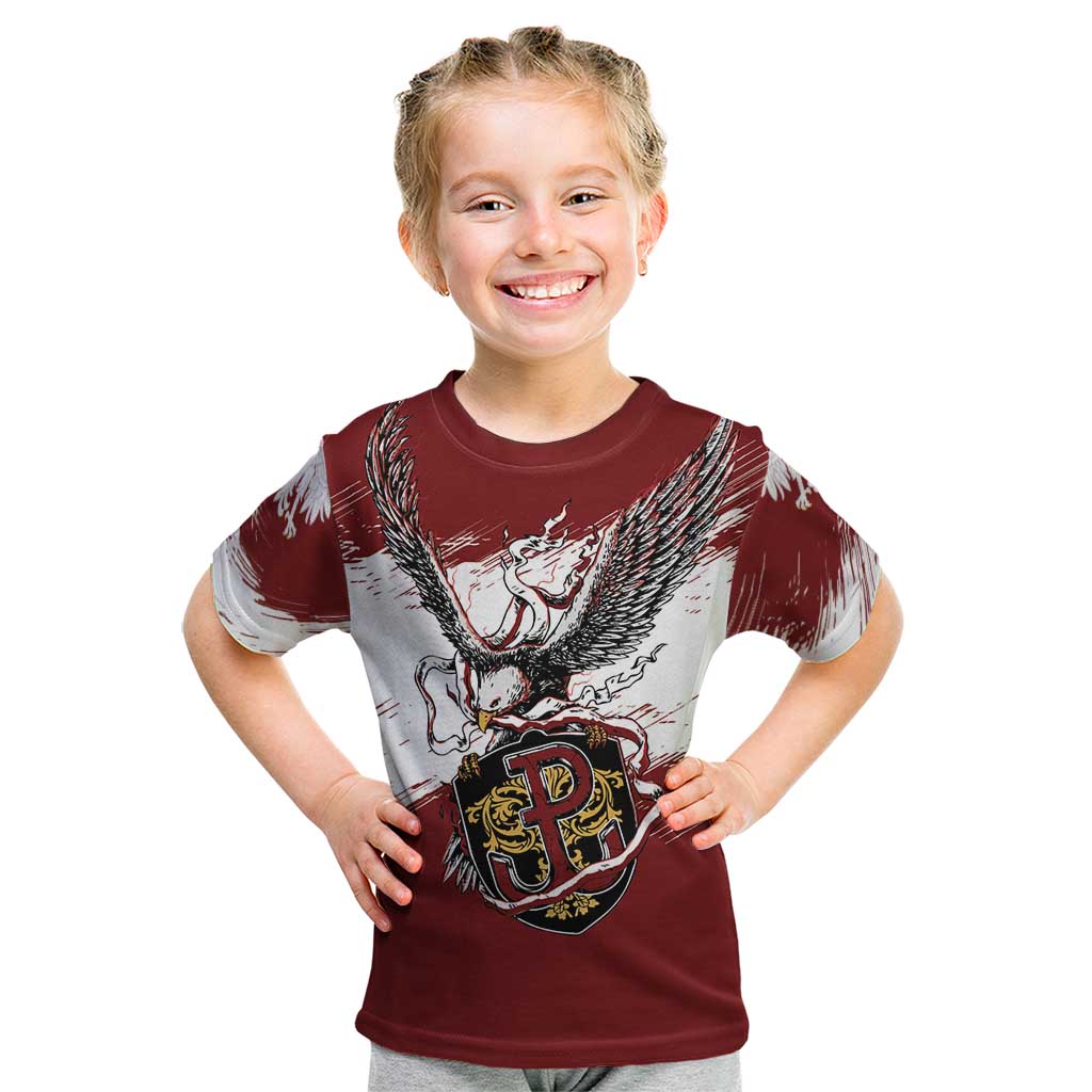 Poland Personalized Grunge Eagle Kid T Shirt Polska Walczaca