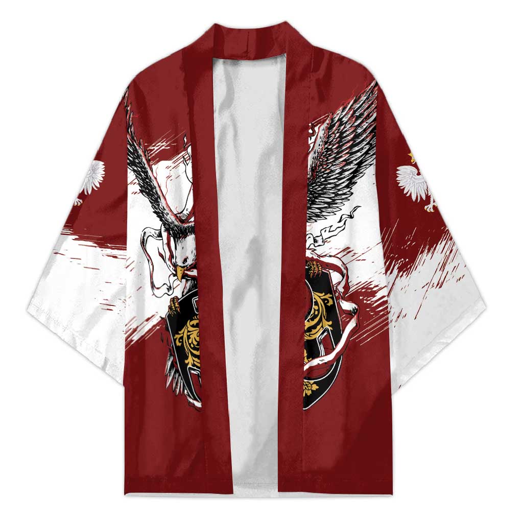 Poland Personalized Grunge Eagle Kimono Polska Walczaca
