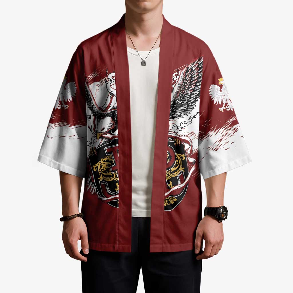 Poland Personalized Grunge Eagle Kimono Polska Walczaca