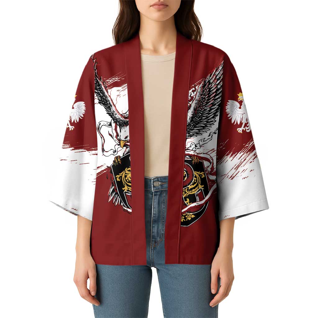 Poland Personalized Grunge Eagle Kimono Polska Walczaca