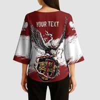 Poland Personalized Grunge Eagle Kimono Sleeve Blouse Polska Walczaca