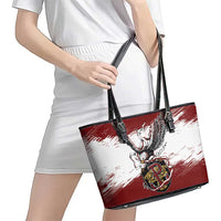 Poland Grunge Eagle Leather Tote Bag Polska Walczaca