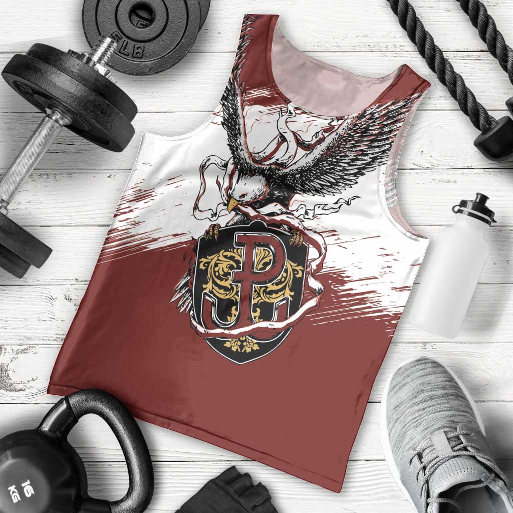 Poland Personalized Grunge Eagle Men Tank Top Polska Walczaca