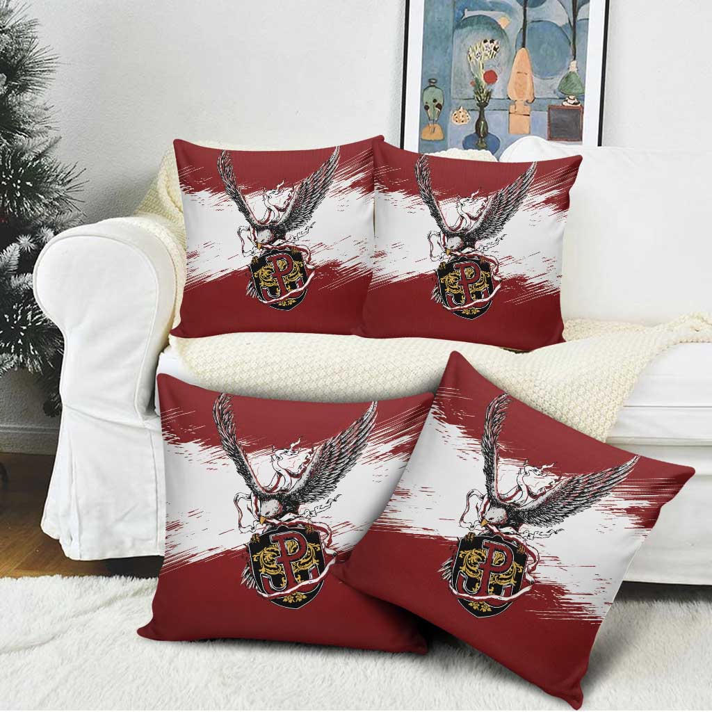 Poland Grunge Eagle Pillow Cover Polska Walczaca