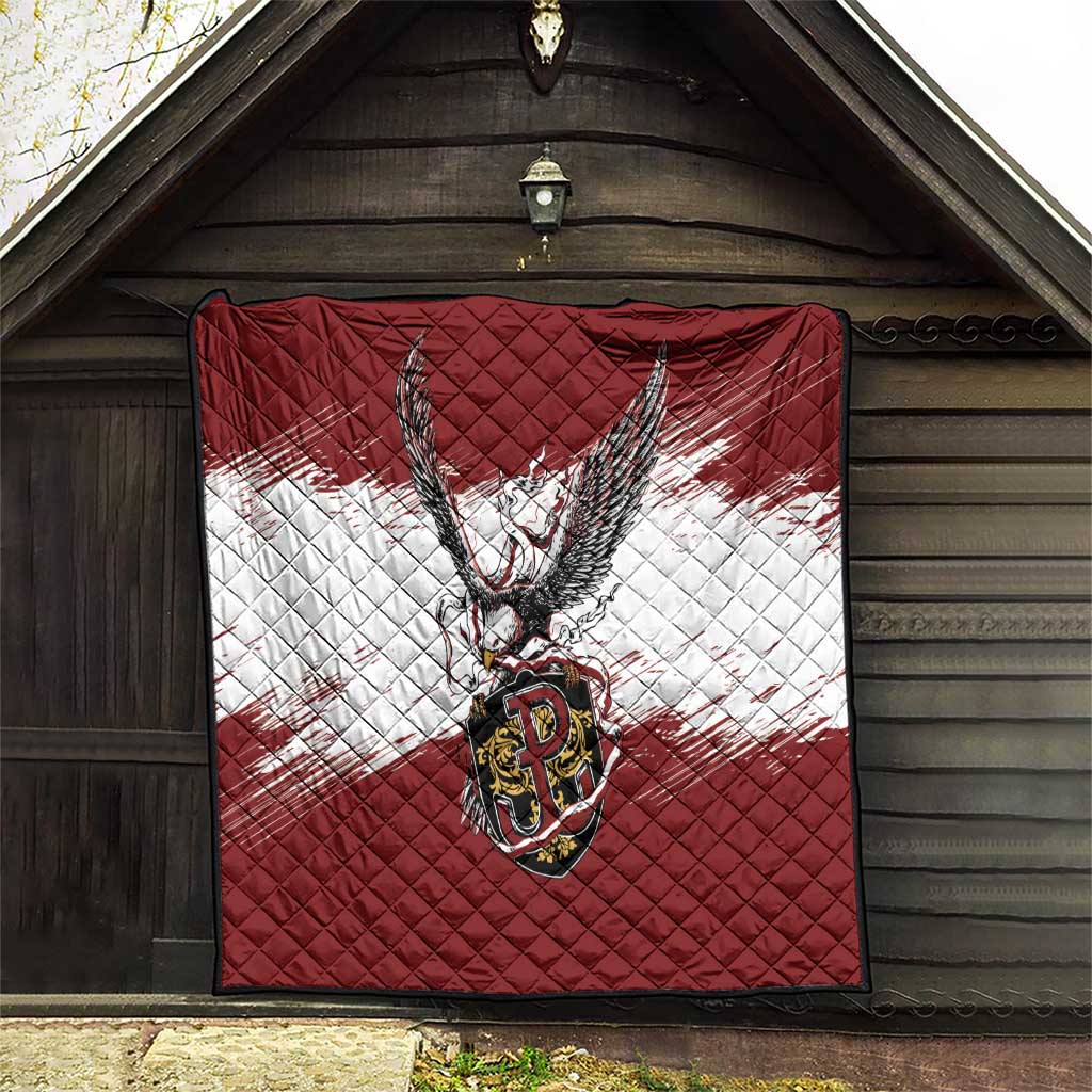 Poland Grunge Eagle Quilt Polska Walczaca