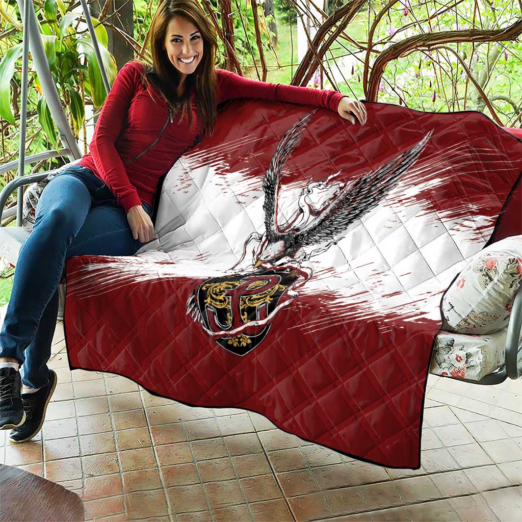 Poland Grunge Eagle Quilt Polska Walczaca