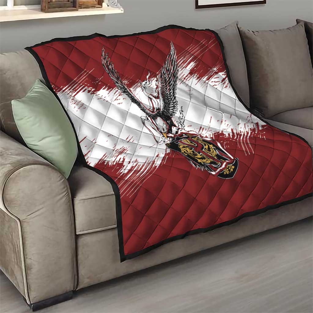 Poland Grunge Eagle Quilt Polska Walczaca