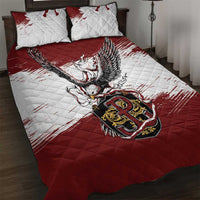 Poland Grunge Eagle Quilt Bed Set Polska Walczaca