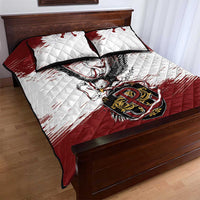 Poland Grunge Eagle Quilt Bed Set Polska Walczaca