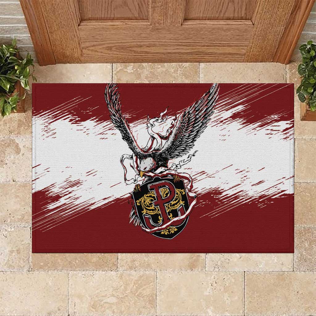 Poland Grunge Eagle Rubber Doormat Polska Walczaca