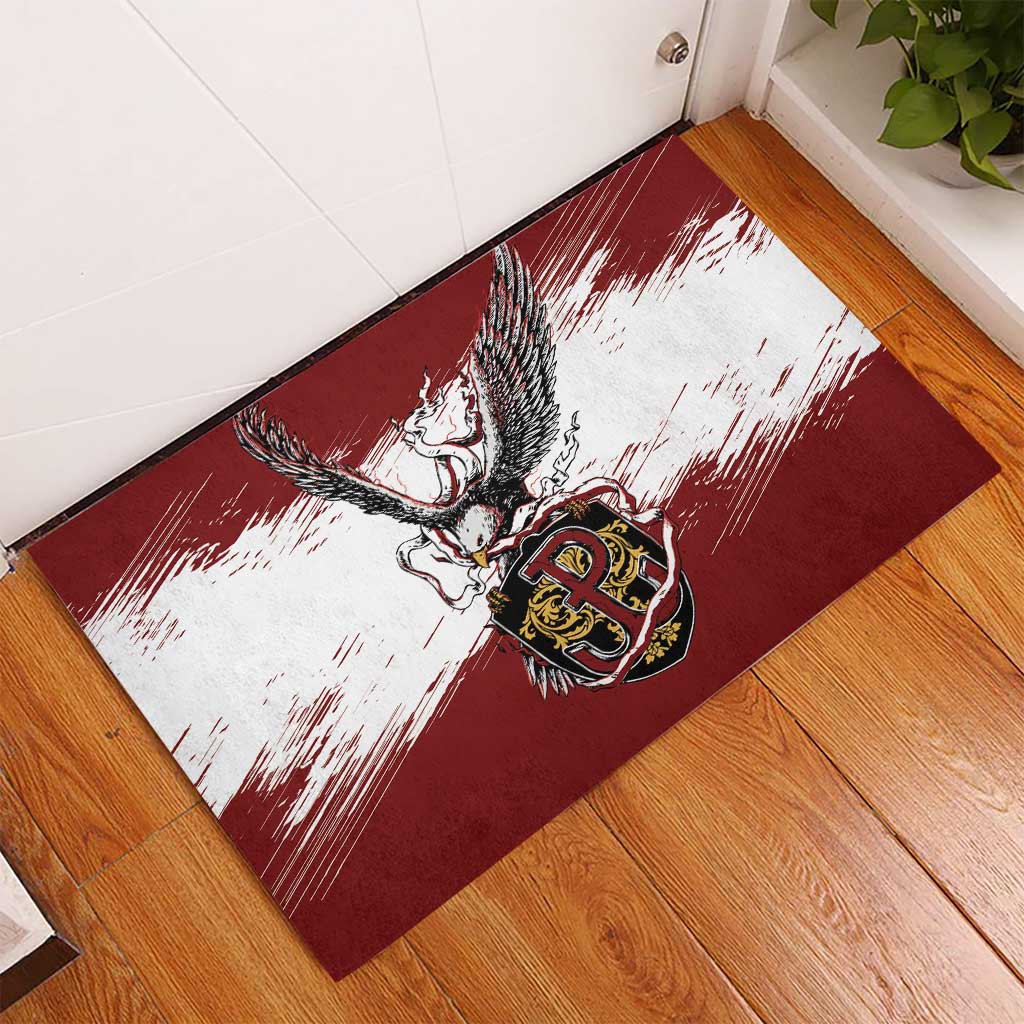 Poland Grunge Eagle Rubber Doormat Polska Walczaca