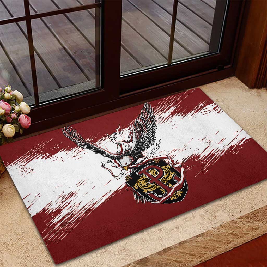 Poland Grunge Eagle Rubber Doormat Polska Walczaca
