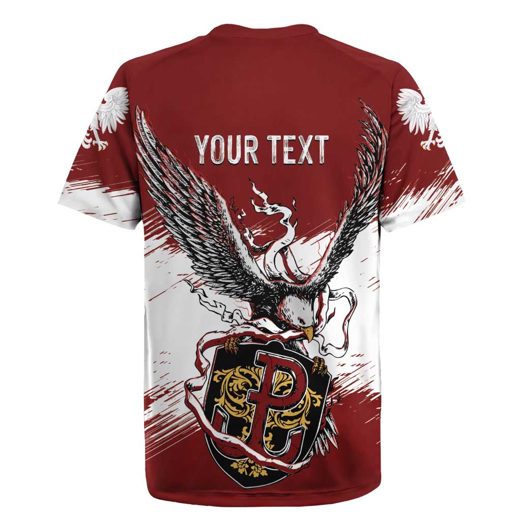 Poland Personalized Grunge Eagle Rugby Jersey Polska Walczaca